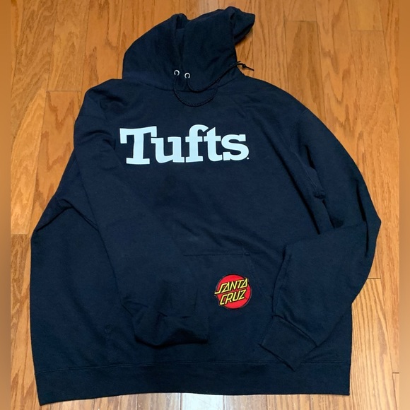 Men’s XL TUFTS Santa Cruz Champion 50/50 Cotton/Poly Pocket Hoodie Sweatshirt - Picture 10 of 12